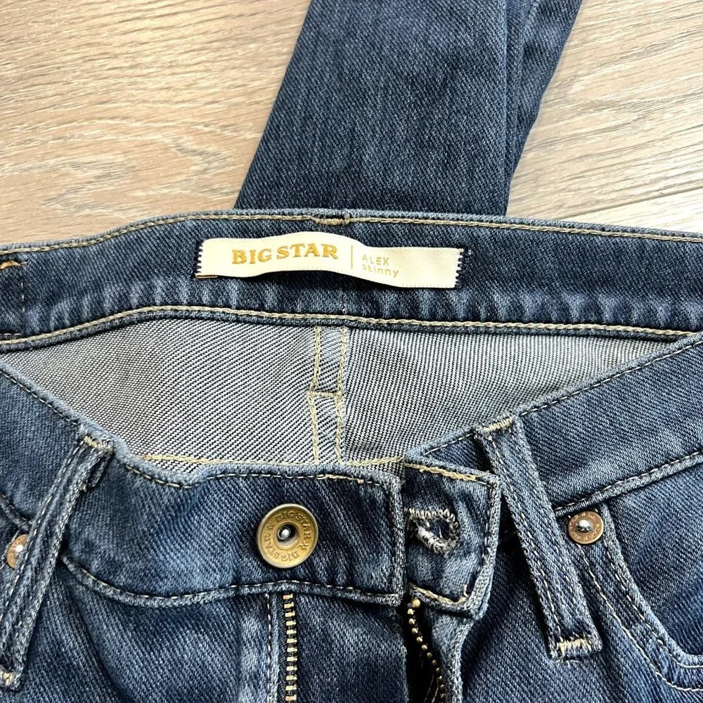 Big Star Jeans‎ Womens 29 Blue Alex Mid Rise Skinny Denim Stretch Comfort 33x31